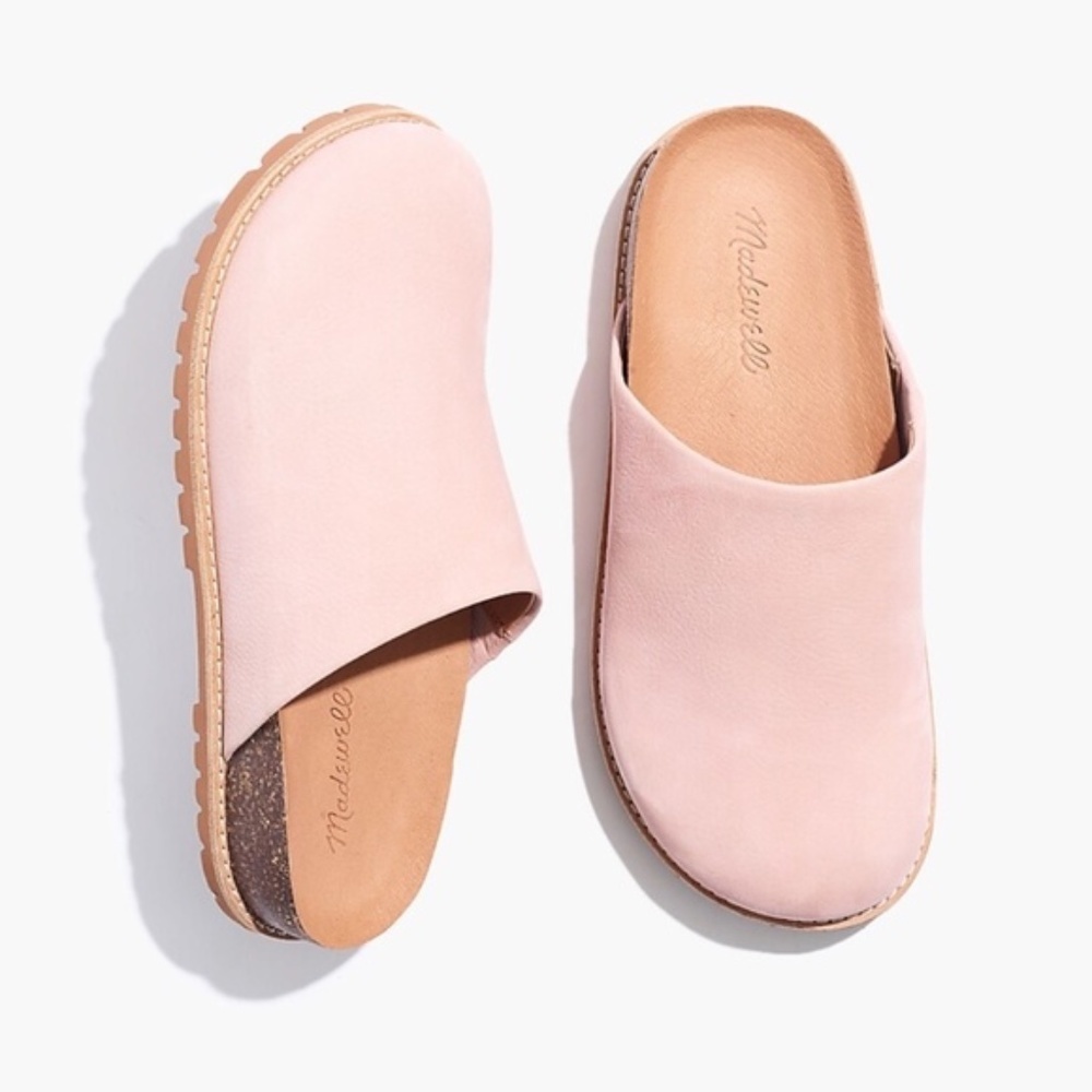 Madewell The Layne Clog Mule In Nubuck Pink 10 NEW!